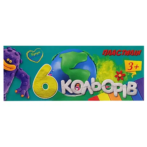 Набір для ліплення пластилін Jumbi 630019, 6 кольорів - фото 1