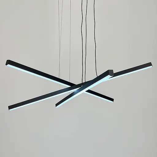 Чорна каскадна Led люстра Ø 80 см | Арт. A 55069-800 BK | Line F - фото 4