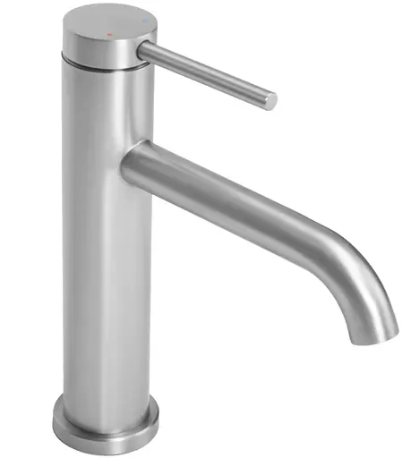 Змішувач для умивальника Rea Clif nickel brushed низький REA-B5324 Нікель - фото 1