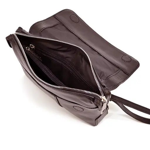 Мужской кожаный клатч сумка c петлей коричневая TARWA 22х16х4.5 см sum0028461 - фото 2