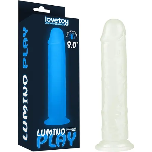 Фалоімітатор неоновий Lumino Play Dildo 21 см синій