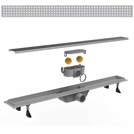 Душовий канал Imprese i-Flow 700 мм із решіткою квадрат нержавіюча сталь d44700Q - фото 3