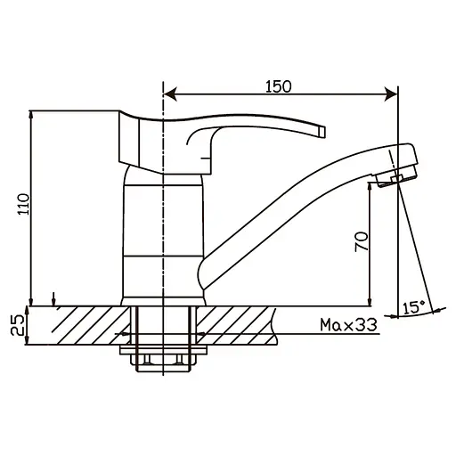 Смеситель для умывальника Haiba Focus 555 HB0135 Хром - фото 2