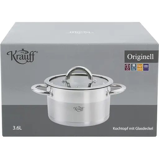 Кастрюля Krauff Originell со стеклянной крышкой диаметр 20 см (26-238-051) - фото 10