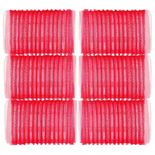 Бигуди-липучки SPL 44 мм красные 6 шт. - фото 1