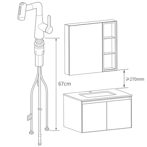 Висувний змішувач для раковини Xiaomi MiJia Pull-out Basin Faucet S1 (MJCLSMPLT01DB) - фото 9