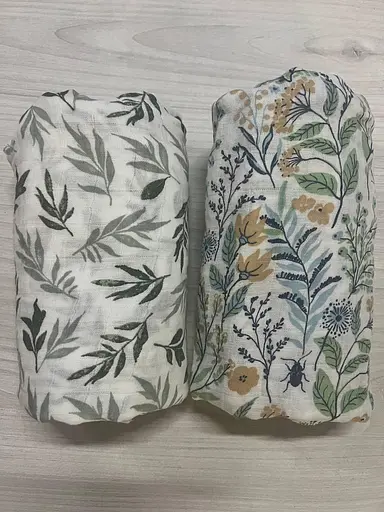 Набор муслиновых детских пеленальных одеял OldBro комплект из 2 шт. размер 100х120 см field store - фото 2