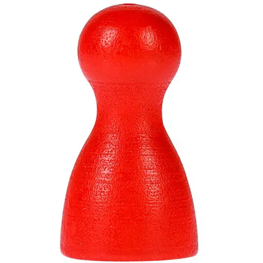 Аксесуар Фішка дерев'яна червона для настільних ігор 2.5 см поштучно (Р00102) - фото 1