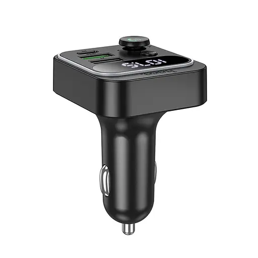 АЗП з FM-модулятором HOCO E85 Tiger PD20W+QC3.0 car BT FM transmitter Black - фото 5