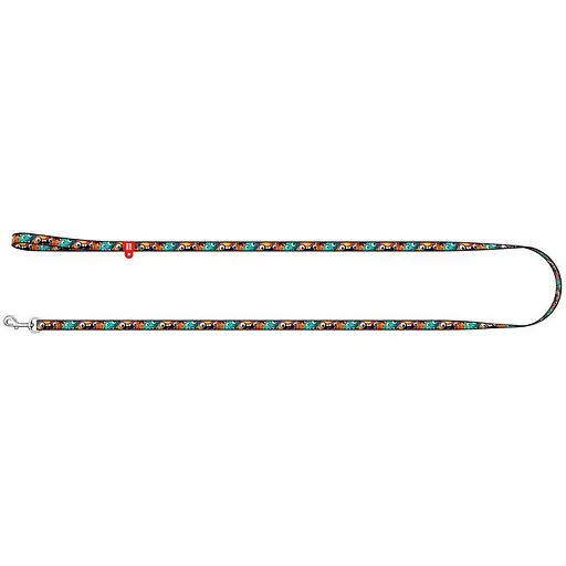 Повідець для котів та дрібних порід собак Waudog Nylon нейлоновий, малюнок "Зубасті монстри", XS - фото 2