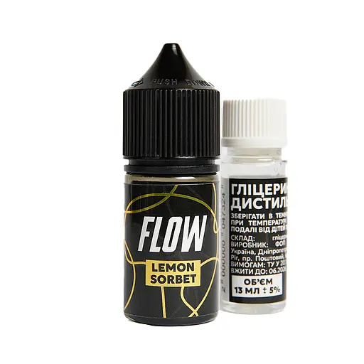 Набор компонентов для самозамеса солевой заправки FLOW 30 мл Lemon Sorbe Лимонный сорбетt, 0-50 мг (17234)
