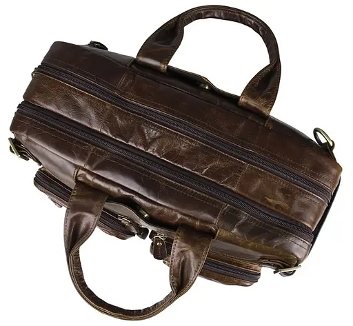 Чоловіча шкіряна сумка Vintage 39,5х29х13 см sum0013931 - фото 6