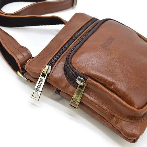 Чоловіча шкіряна сумка через плече TARWA 19х17х5 см sum0025705 - фото 8