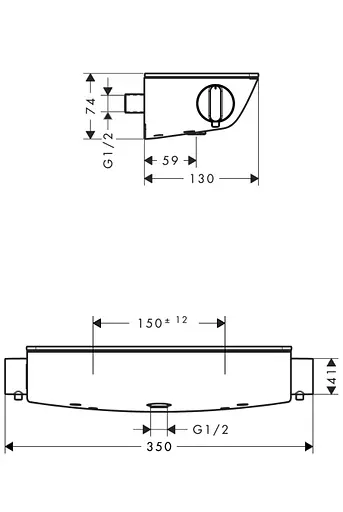 Термостат для душа Hansgrohe Ecostat Select EcoSmart 13161400 Белый - фото 2