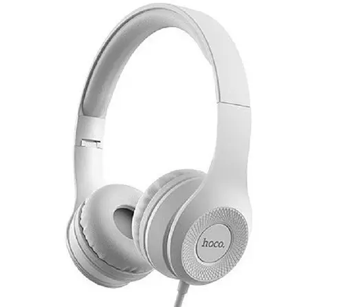Провідні накладні навушники Hoco W21, 1.2 м with mic grey - фото 2