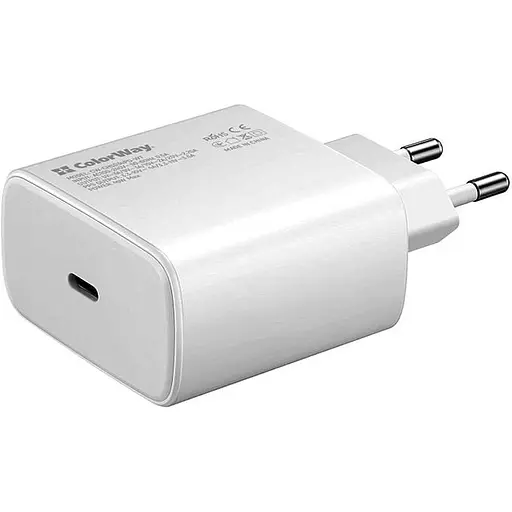 Зарядний пристрій ColorWay Power Delivery Port PPS USB Type-C (45W) White