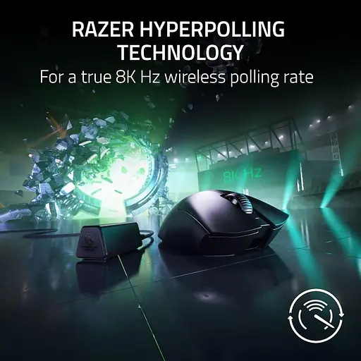 Бездротова миша Razer DeathAdder V3 PRO and HyperPolling Wireless Dongle (RZ01-04630300-R3WL) - фото 6