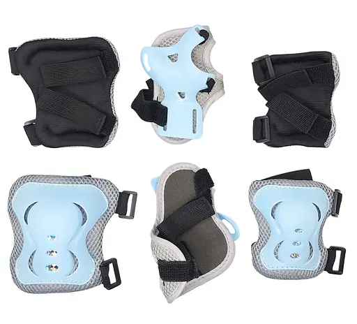 Комплект детский шлем и защита Yongkang GB24429-2009 S (5-9 л) голубой монстр (G0001962) - фото 9