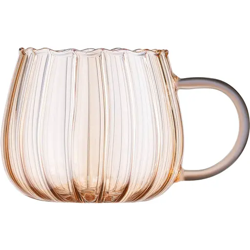 Набір чашок Ardesto Golden Moon з ручками 2 шт. 350 мл боросилікатне скло прозорі (AR2635BGG)