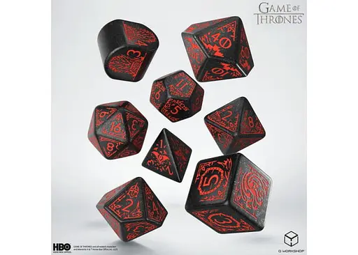 Набор кубиков Game of Thrones. Targaryen Dice Set , 7 шт. (GOT/00190166/2025/3/A) - фото 2