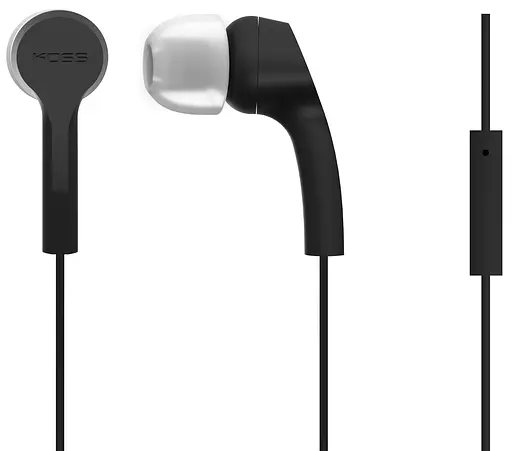 Наушники In-Ear KEB9iK, 3,5 mini-jack, микрофон, черный Koss teh0024832 - фото 1