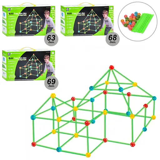 Конструктор Каркас, лепестки, палочки, от 65 деталей, (В ассортименте) - фото 2