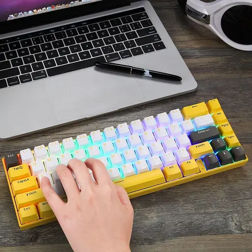 Клавиатура Motospeed BK67 Longhua Blue Yellow (mtbk67ymb) - фото 9