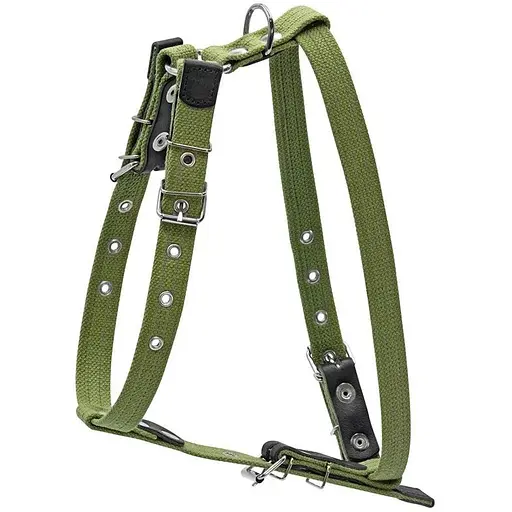 Шлея Collar Брезент бавовняна тасьма для середніх собак (ширина 25мм, А:47-72см, В:68-80см) - фото 2