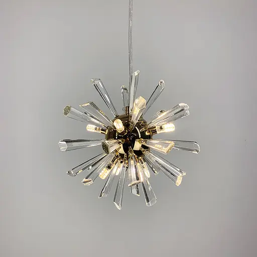 Круглый дизайнерский подвес с кристаллами | Line F | Арт. NO4/1-240 AB - фото 6