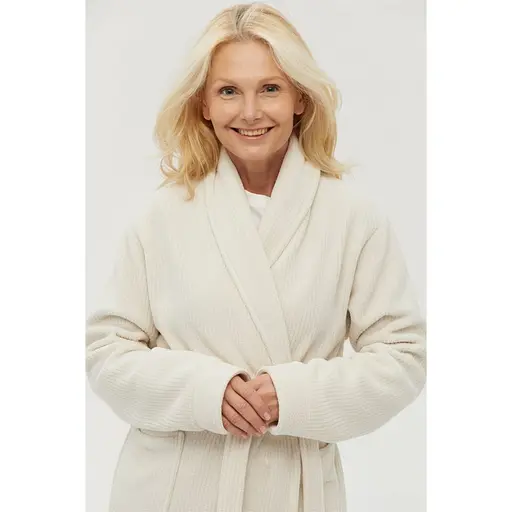 Халат Lotus Home Bold New off white махровый 2XL белый (svt-2000022347907) - фото 5