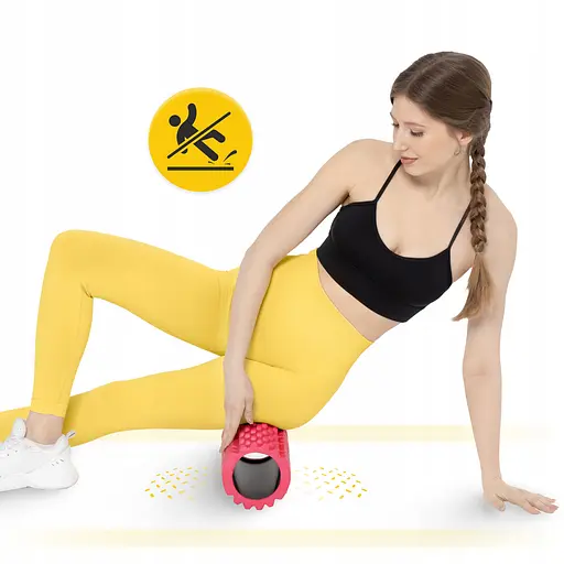 Массажный ролик 4FIZJO 33 x 14 см (валик, роллер) Pink (P-5907739310088) - фото 8