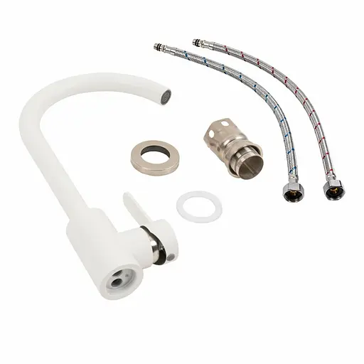 Смеситель для кухни Platinum 7990 NEST белый - фото 2