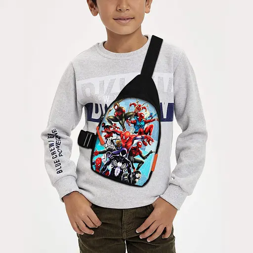 Сумка через плече дитяча Людина-павук 29х17 см сумка слінг для хлопчика (02267)