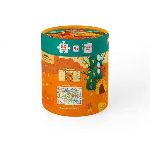Детский развивающий пазл и игра Mon Puzzle Обсервационный. Как звери времени года встречали 200110 - фото 3