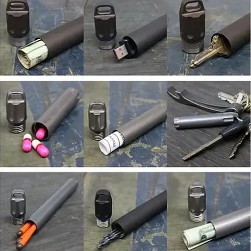 Тубус для зберігання речей Gymtop SPB-3 водонепроникний з аерокосмічного алюмінію сірий - фото 6