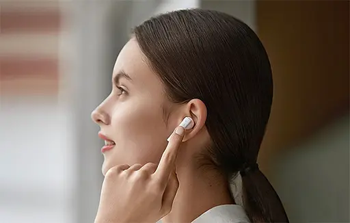 Бездротові навушники Haylou T33 MoriPods, IPX4, ANC, BT5.0, 35mAh, 310mAh, 6h, TWS Earbuds White EU - фото 3