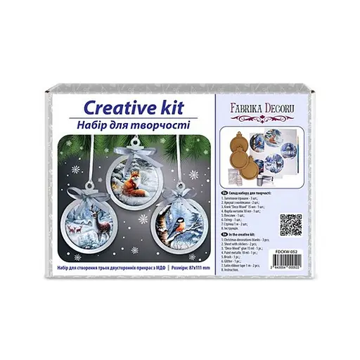Творческий набор для создания 3-х елочных украшений "Winter Forest" FDCKW-052 - фото 2