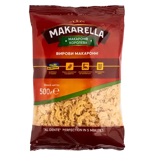 Макаронные изделия Makarella Гребешки 500 г - фото 1