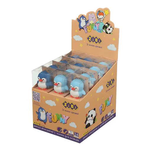 Точилка фигурка Penguin, 1 отверстие, 60x35x32 мм