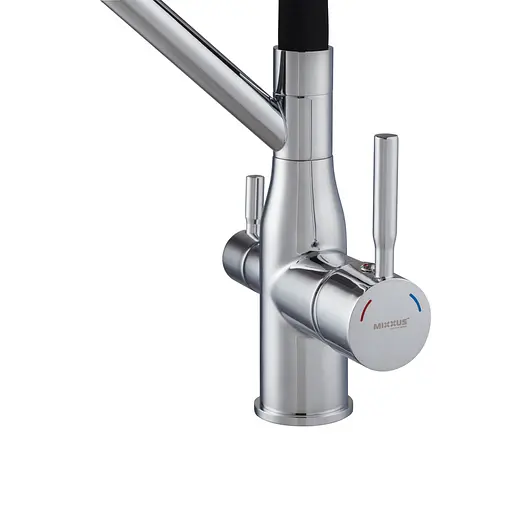 Змішувач для кухні Mixxus Premium Gravity 021 з гнучким виливом MI6977 Хром - фото 3