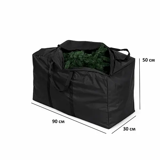 Нейлонова сумка для транспортування та зберігання речей L 90х50х30 см (чорний) - фото 2