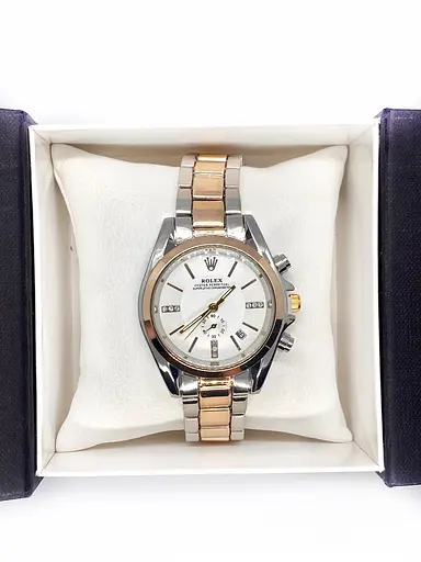 Наручний годинник жіночий No Brand Rolex Золотисто-срібний (IBW900SYO) - фото 5