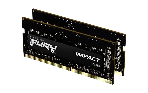 Оперативна пам'ять Kingston Fury 32GB (2x16GB) SODIMM DDR4 3200MHz Impact Black (KF432S20IBK2/32)