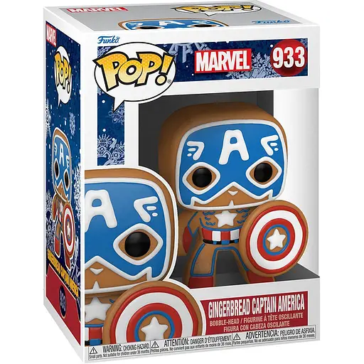 Фігурка Funko Pop MARVEL Gingerbread Captain America Капітан Америка 10 см FP M GCA 933 - фото 3