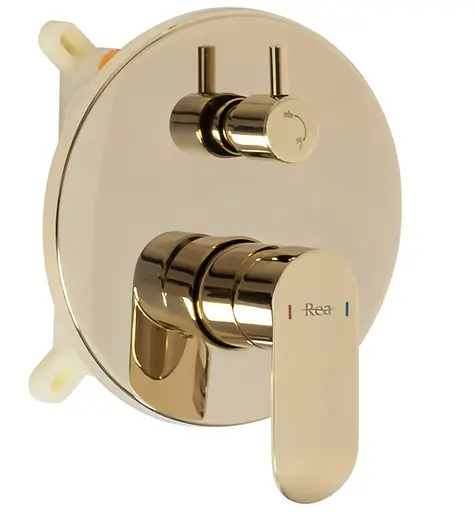 Душова система прихованого монтажу Rea Hyper + Box gold REA-P2001, Золотий - фото 2