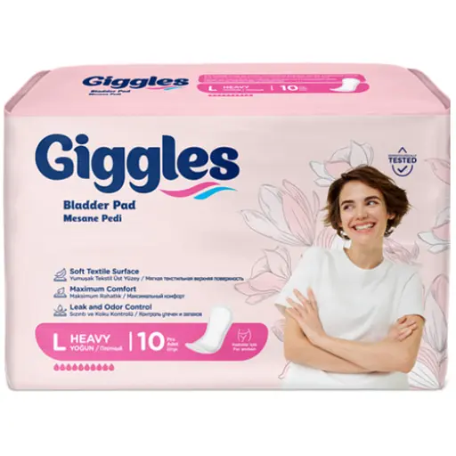 Урологічні прокладки жіночі Giggles Bladder Pad L 10 крапель 10 шт.
