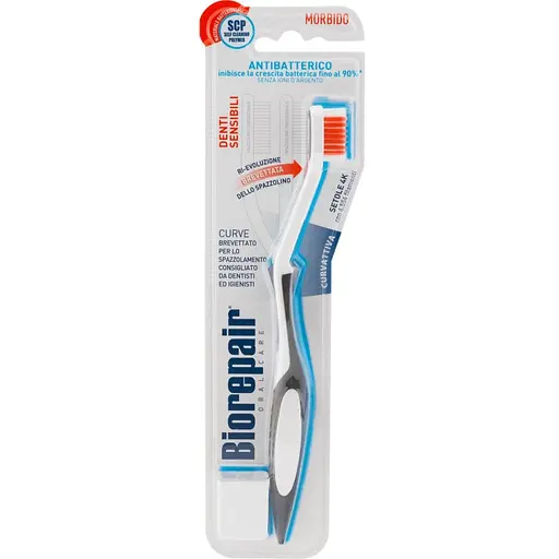 Зубна щітка Biorepair Досконала чистка Soft для чутливих зубів м'яка сіра
