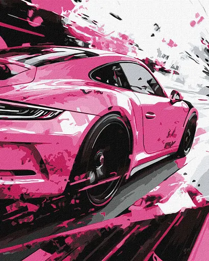 Набір для розпису по номерах Рожевий стиль, Ideyka, 40x50 см, КНО5156