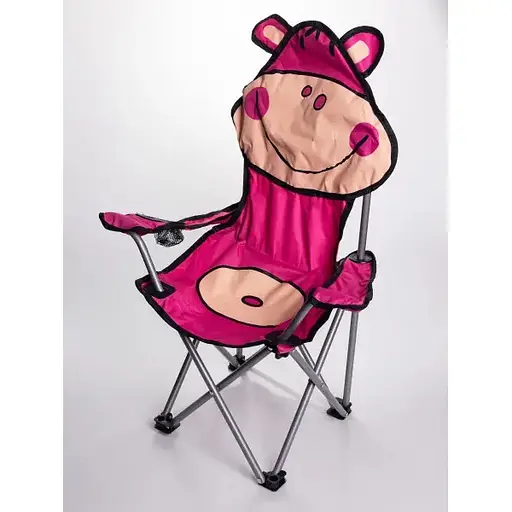 Детское кресло Lugi SJ-0065P туристическое складное 34х58х65 см розовое - фото 3
