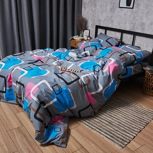 Комплект постельного белья Moon&Star Бязь Gold Люкс Retro Vibes King Size 220x240 наволочки 4х70х70 - фото 3